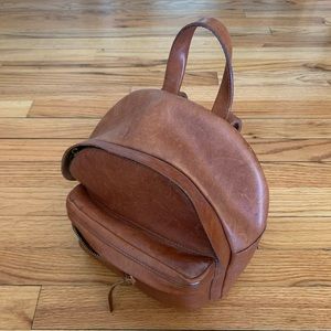 Small Brown leather backpack
